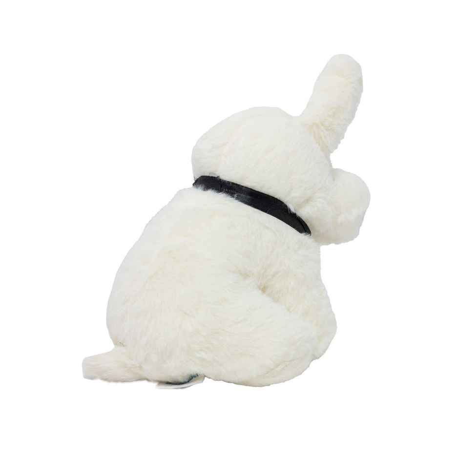 Babique Dog Sitting Plush Soft Toy Cute Kids Animal Home Decor Boys/Girls White (25 cm)