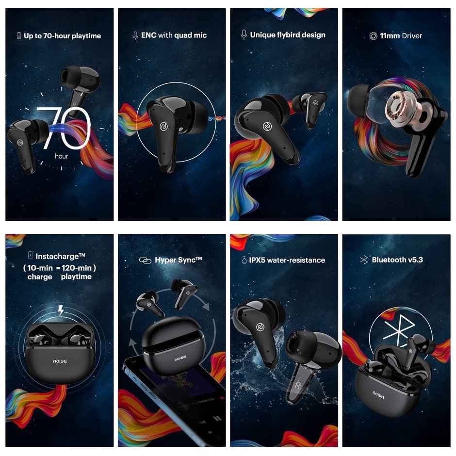 Noise Buds VS102 Plus Truly Wireless Bluetooth Earbuds - Matte Black