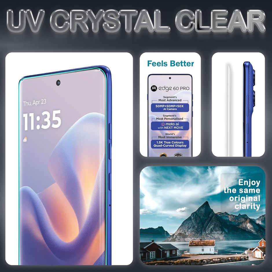 Artistque Tempered Glass for Motorola Moto Edge 60 Pro Screen Protector Guard