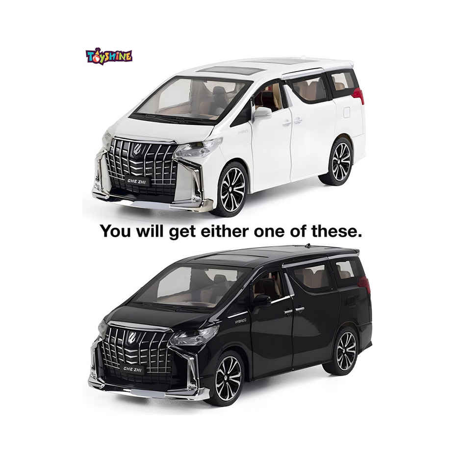 Toyshine 1:24 Die Cast Deluxe Vehicle with Music, Lights & Pull Back Function for Kids 3+ (Black)