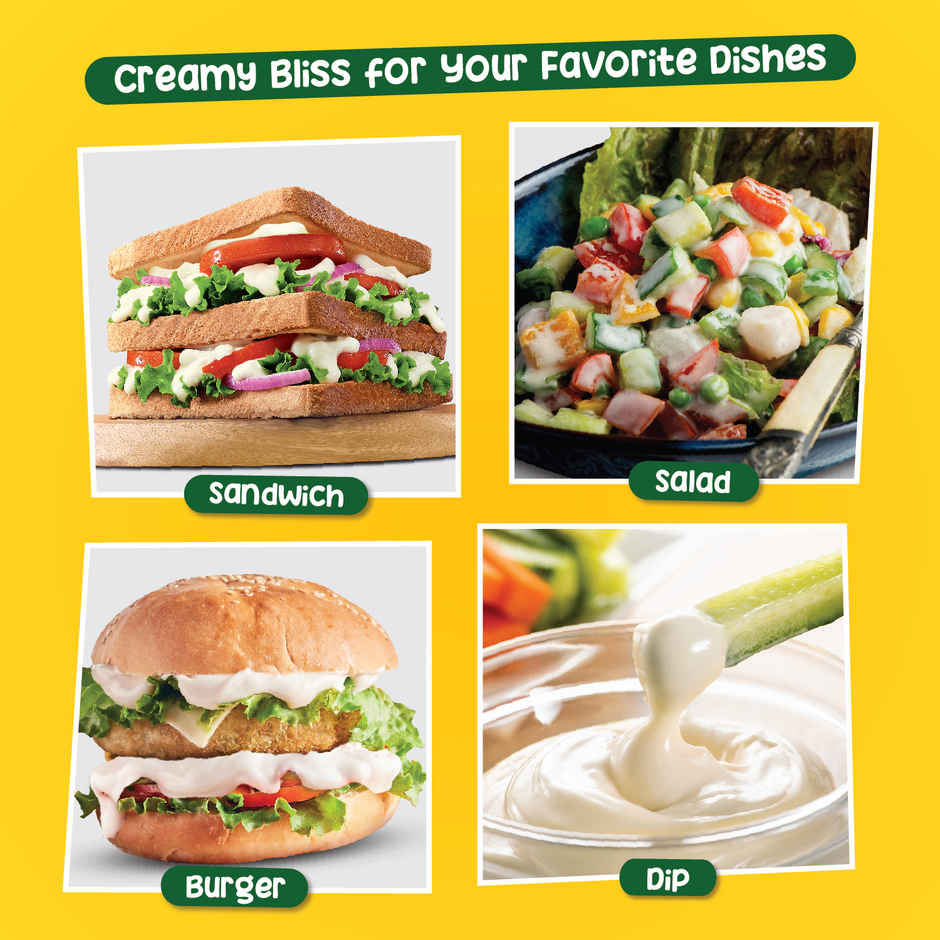 Saffola Mayonnaise Eggless With Milk Cream Extra Creamy & Tasty
