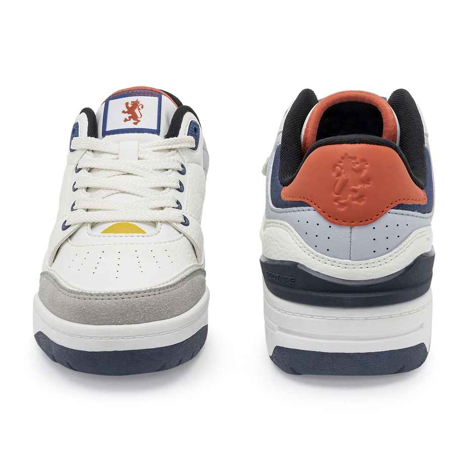 Red Tape Casual Lifestyle Shoes for Men | Cushioned Insole with Slip-Resistance | White-Navy - 8