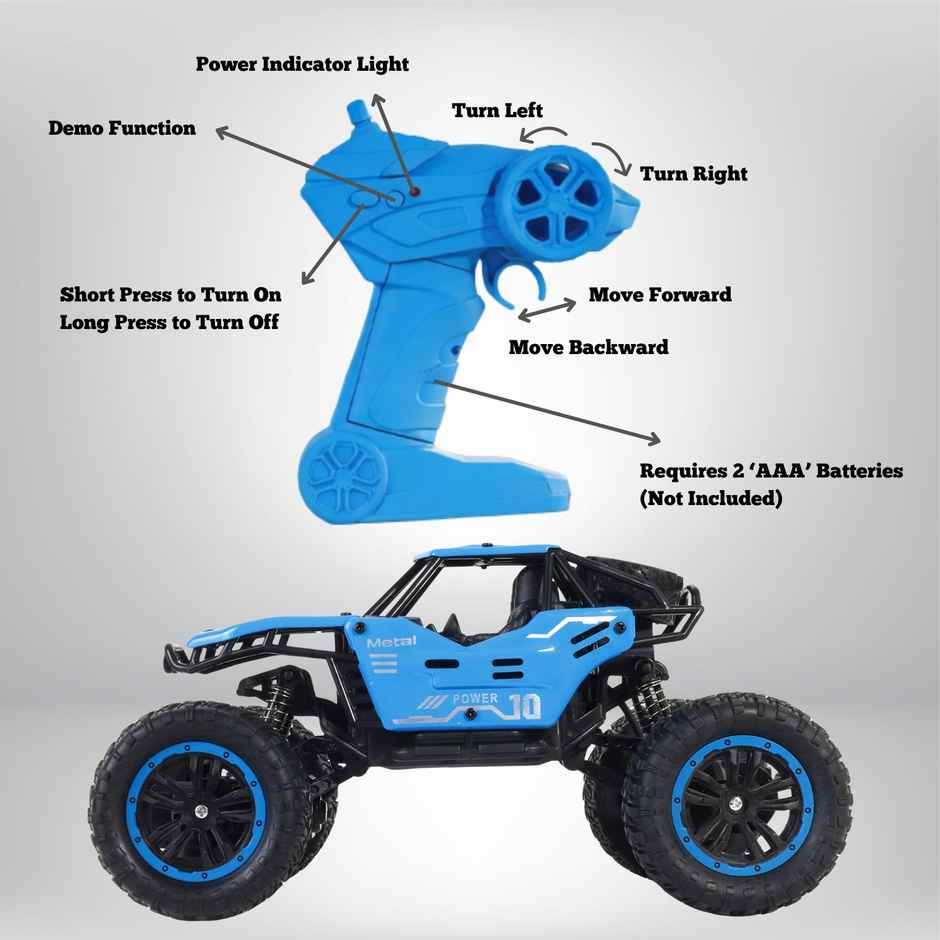 Race n Roll 2.4G Remote Control Rock Crawler Blue