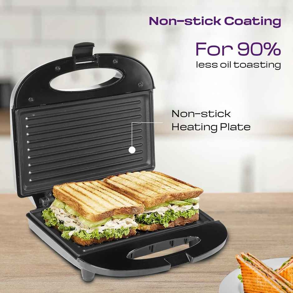 Milton Express 800 Watt Electric Grill Sandwich Maker | Black