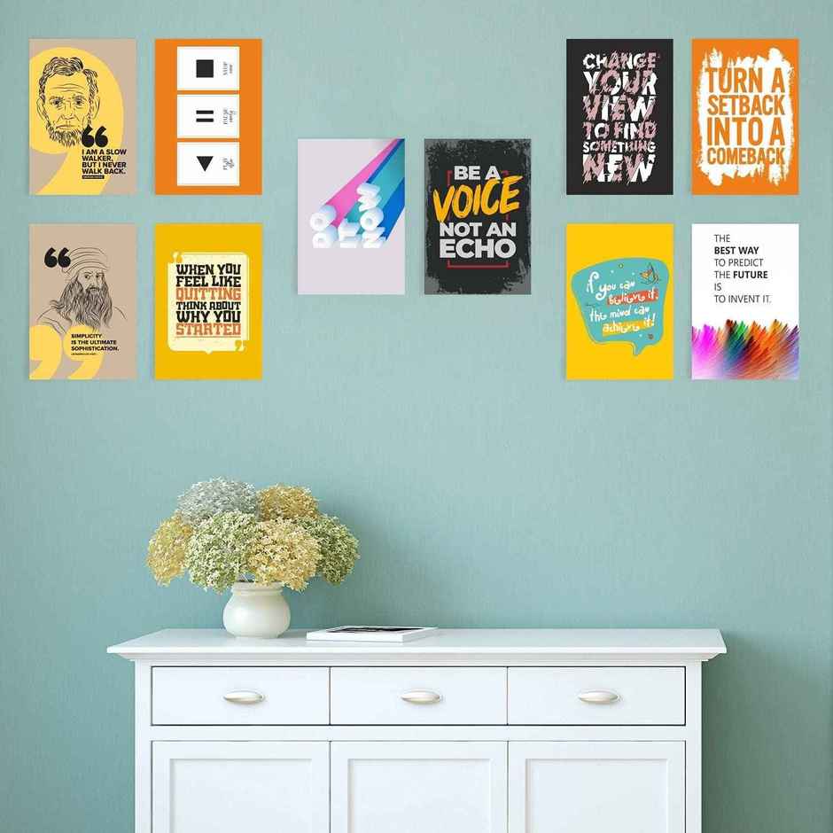 Paper Plane Design Wall Posters For Office Decor | Set of 10 | Size | 12 Inch x 18 Inch | D52