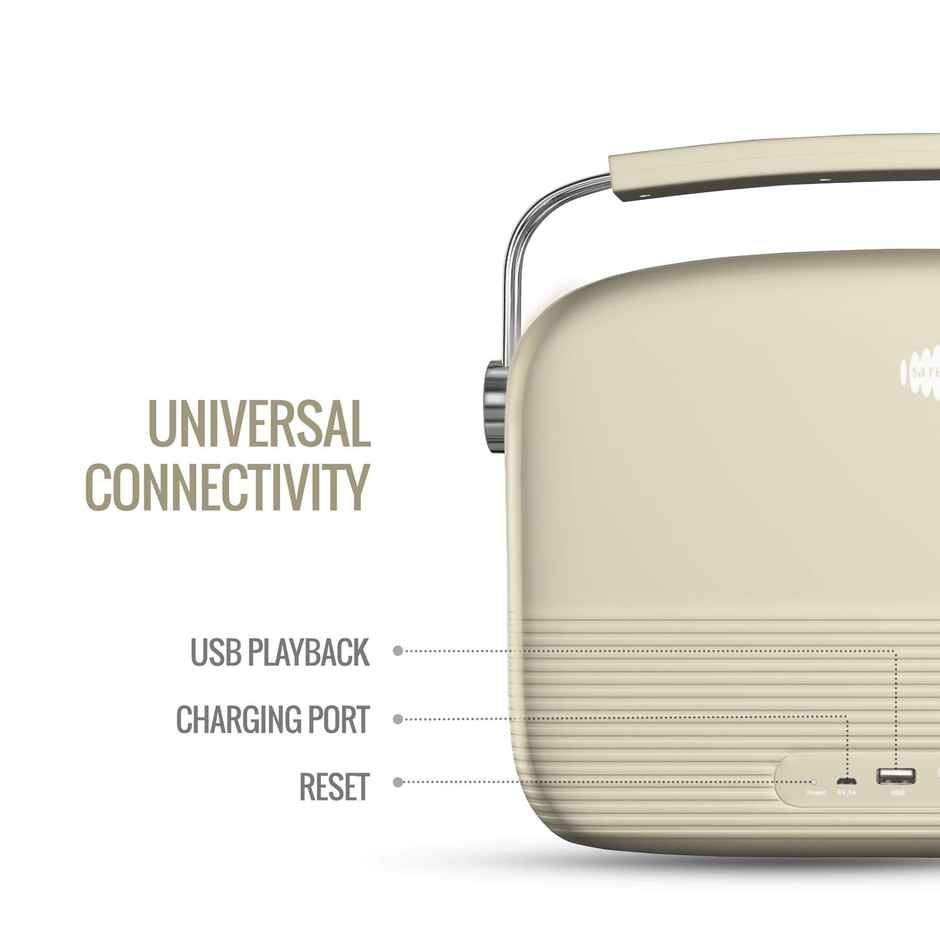 Saregama Carvaan Hindi -Portable Music Player with 5000 Preloaded Songs, FM/BT/AUX (Porcelain White)