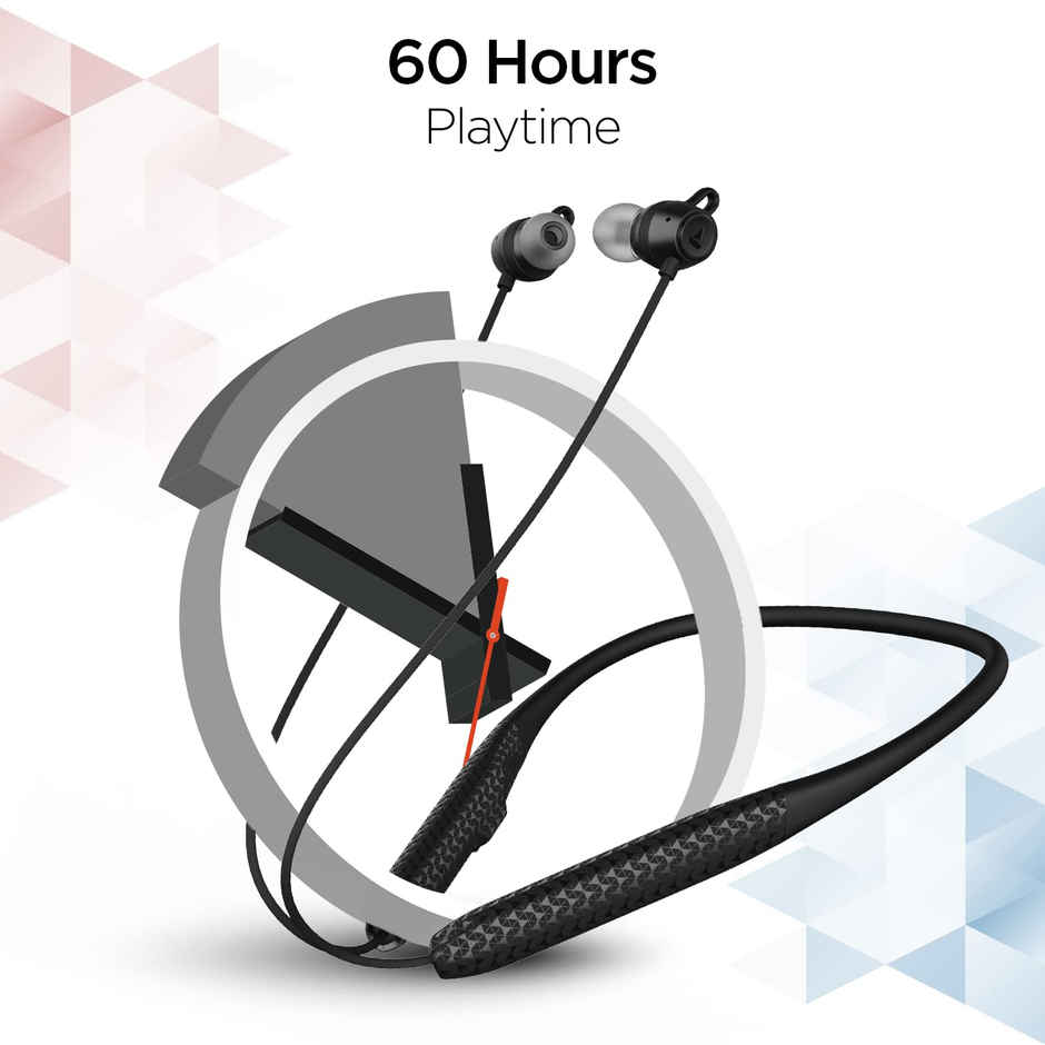 boAt Rockerz 255 Max Bt Neckband W - 60H Playtime Eq Modes Power Magnetic Earbuds Stunning Black