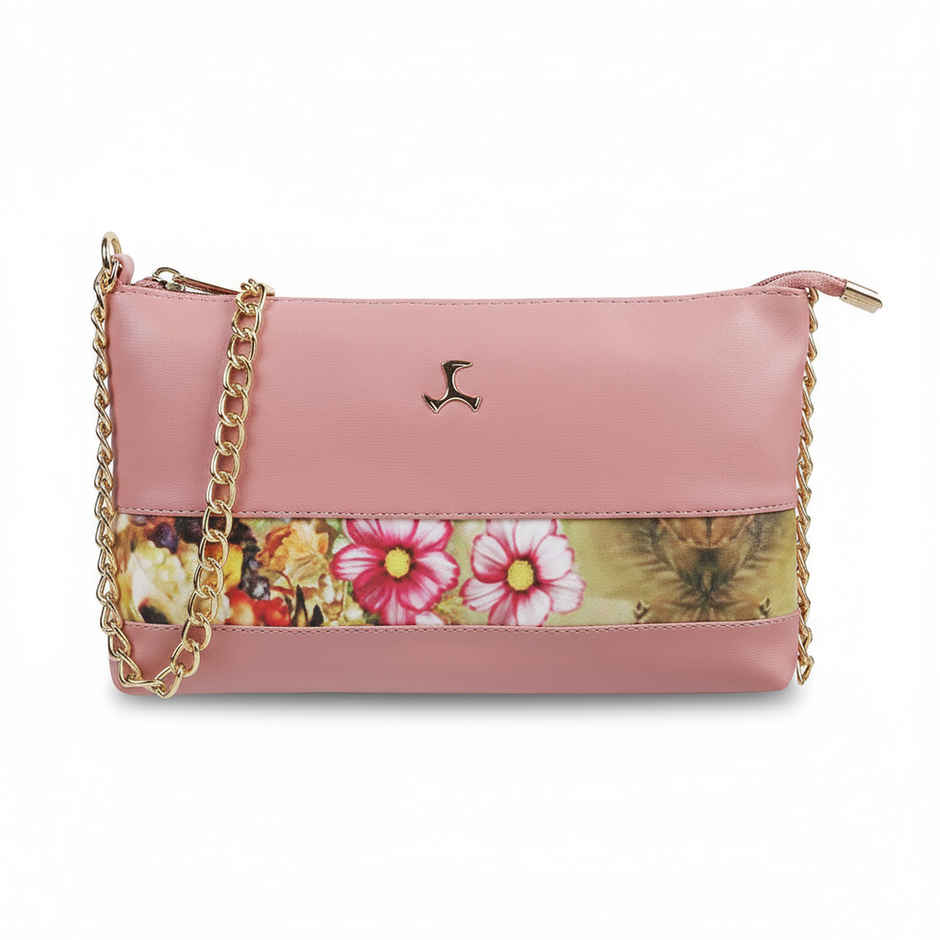 Mochi Peach Synthetic Sling Bag for Women | 66-7674-80