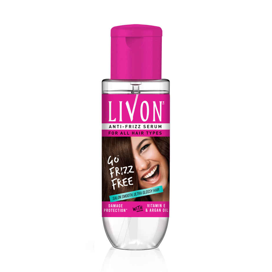 Livon Serum for Frizz-free, Smooth Hair, with Argan Oil & Vitamin E