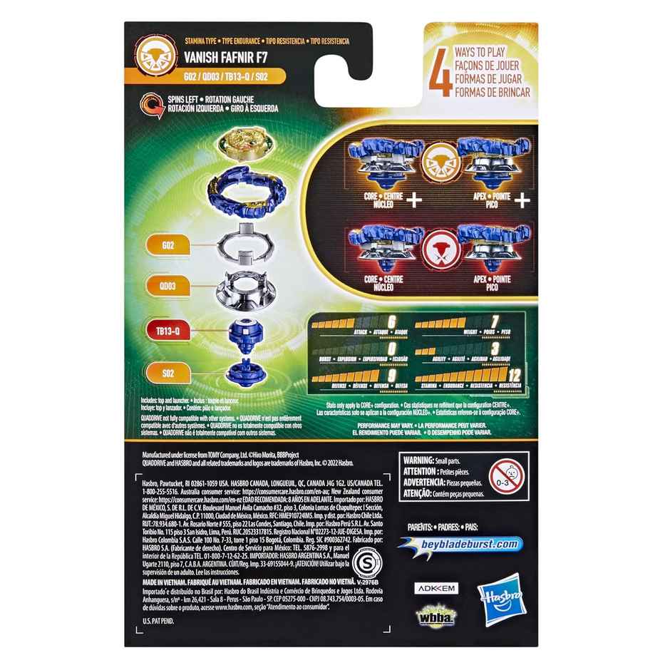 Hasbro BeyBlade Vanish Fafnir F7