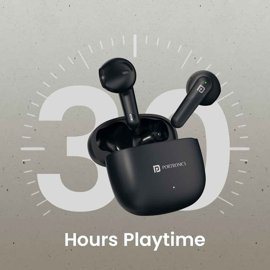 Portronics Twins S18 Smart TWS BT Earbuds Black