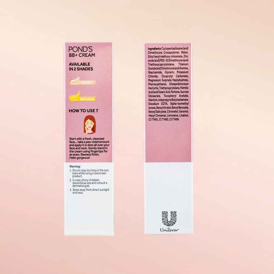 Pond's Bb+ Cream Instant Spot Coverage + Light Makeup Glow Natural