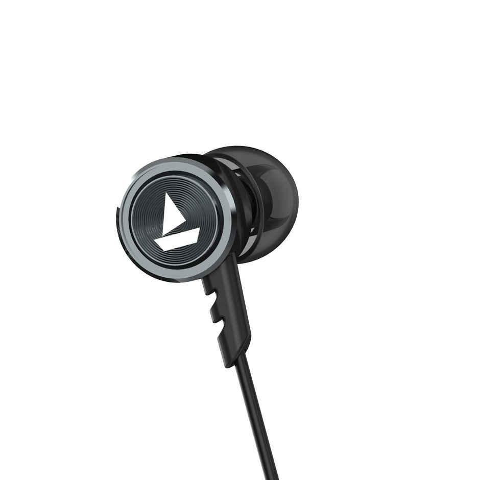 boAt BassHeads 122 Wired Earphones with Heavy Bass, Integrated Controls and Mic (Gunmetal)