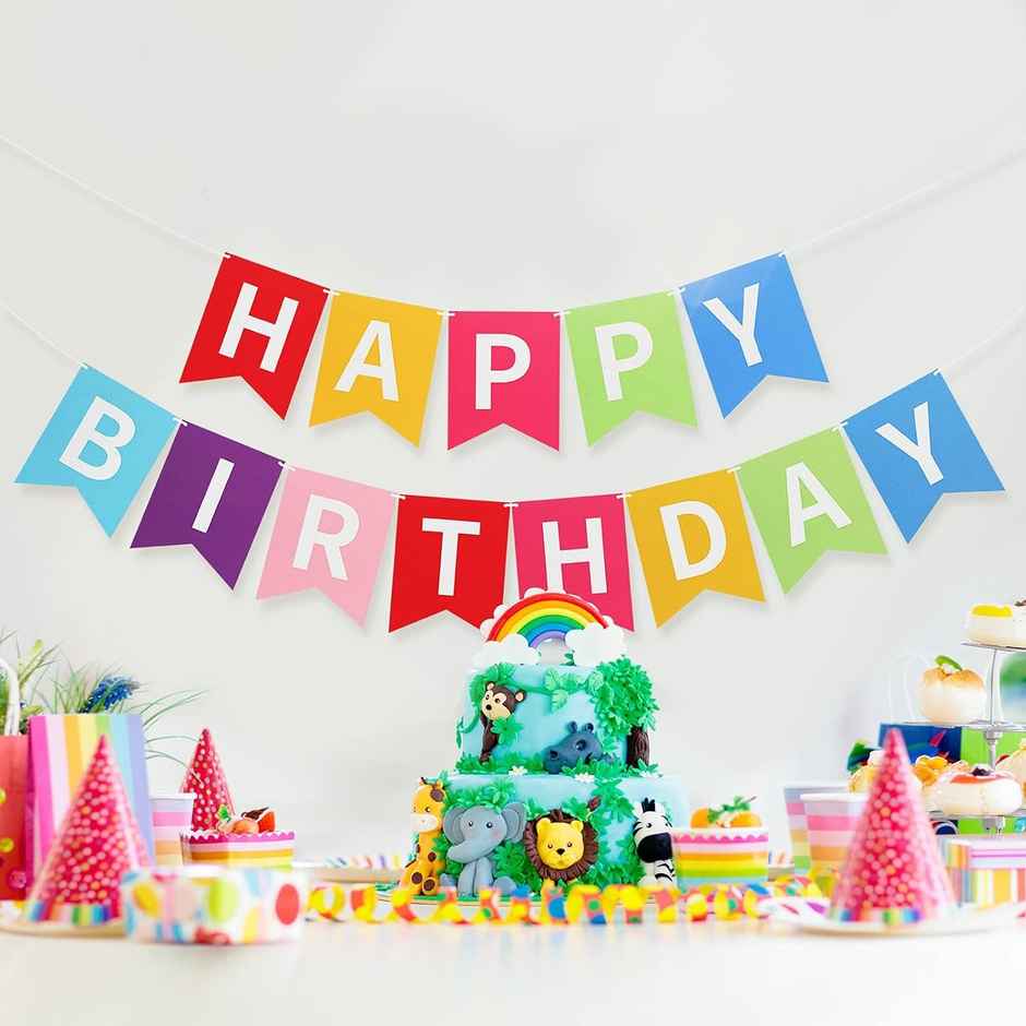 Party Propz Multicolour Happy Birthday Banner