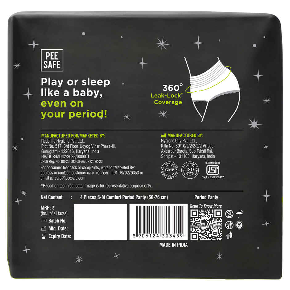 Pee Safe Comfort Period Panty (S-M)