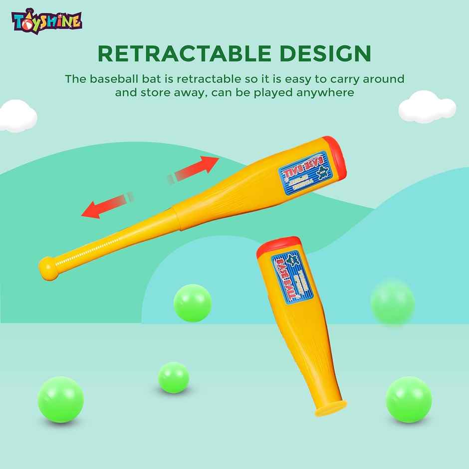 Toyshine Automatic Plastic Pitcher Game Set with Bat and 3 Balls - Assorted