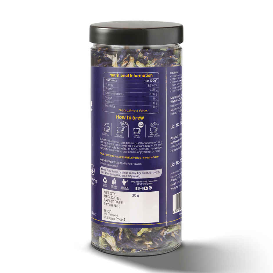 NutroVally Butterfly Blue Pea Flower Tea