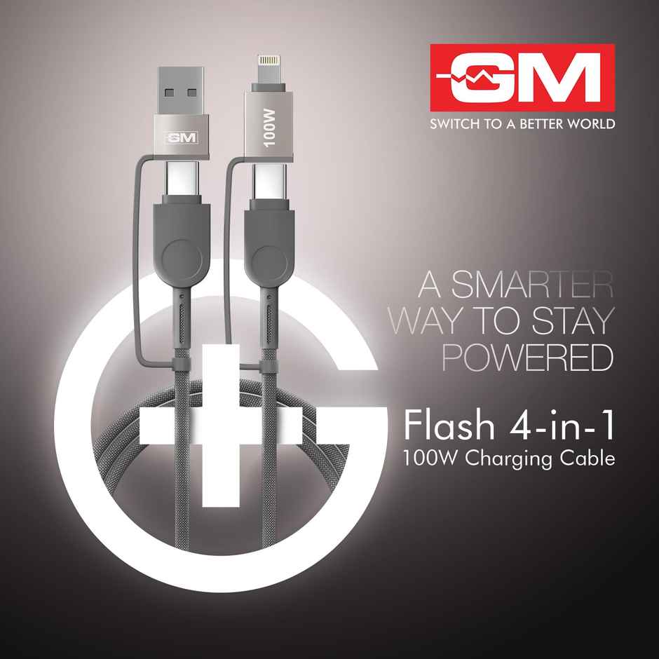 GM G Plus 4 in 1 100W Charging Cable for Laptops and Phones