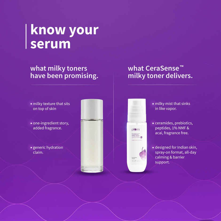 Plum Cerasense Milky Toner With Ceramides And Peptides For Barrier Repair