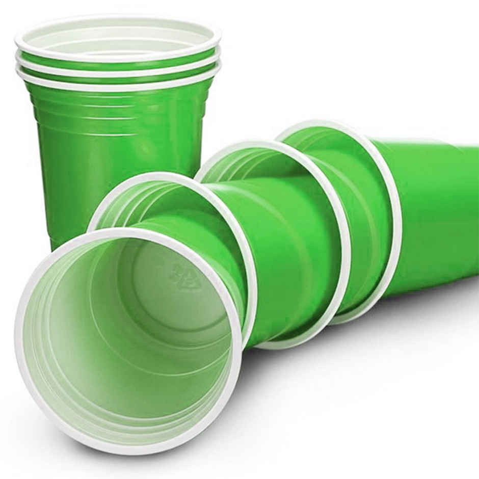 Beer Pong Party Drinking Glasses | Pack of 10 | Green | Ezee