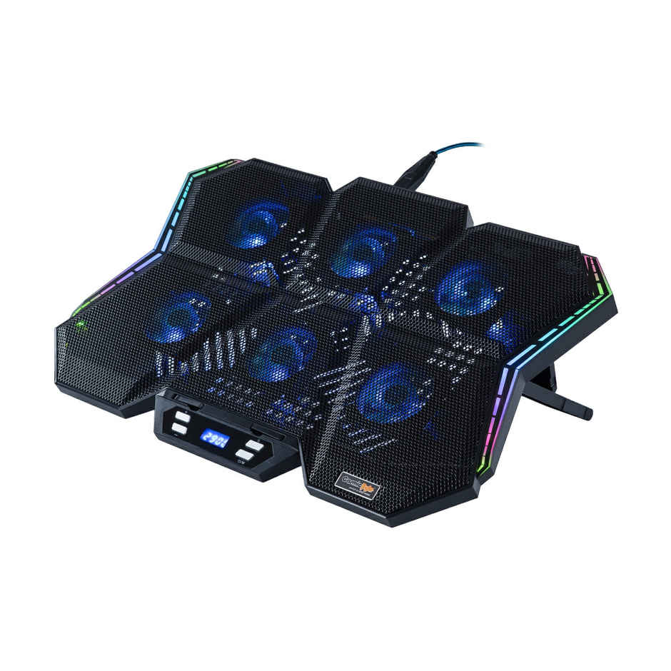 Cosmic Byte Meteoroid Rgb Laptop Cooling Pad With 6 Fan Upto 17 Inch Laptops (Black/Blue)