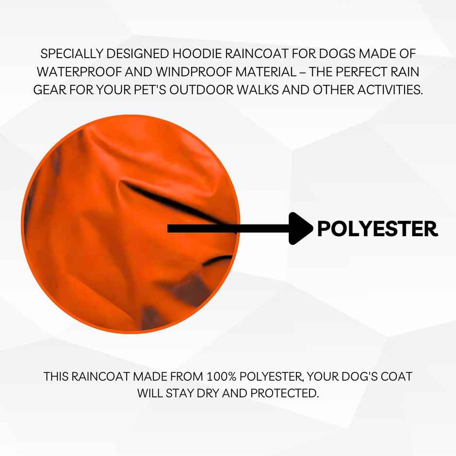 Pets Empire Lightweight Orange Raincoat Jacket for Small Breed Adult Dogs | XL - 16 in