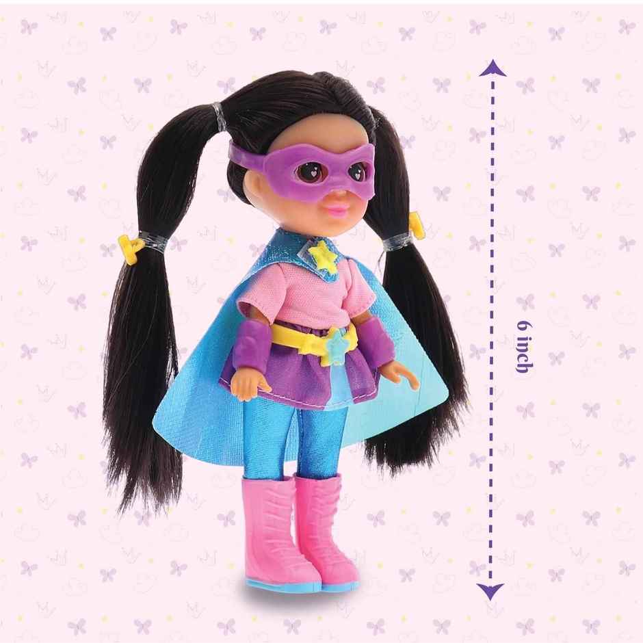 Li'l Diva Superhero Starlight 6 Inch Preschool Doll with Accessories (Ages 3+)