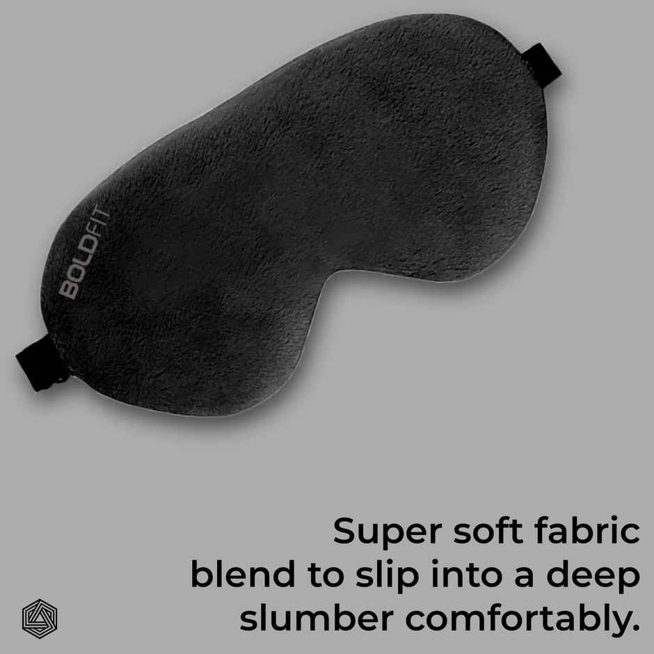 Boldfit Super Soft Cotton Sleep Mask For Comfortable Sleep | Black
