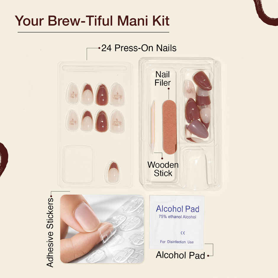 Swiss Beauty Craze Brewtiful Rachel Press On Nails