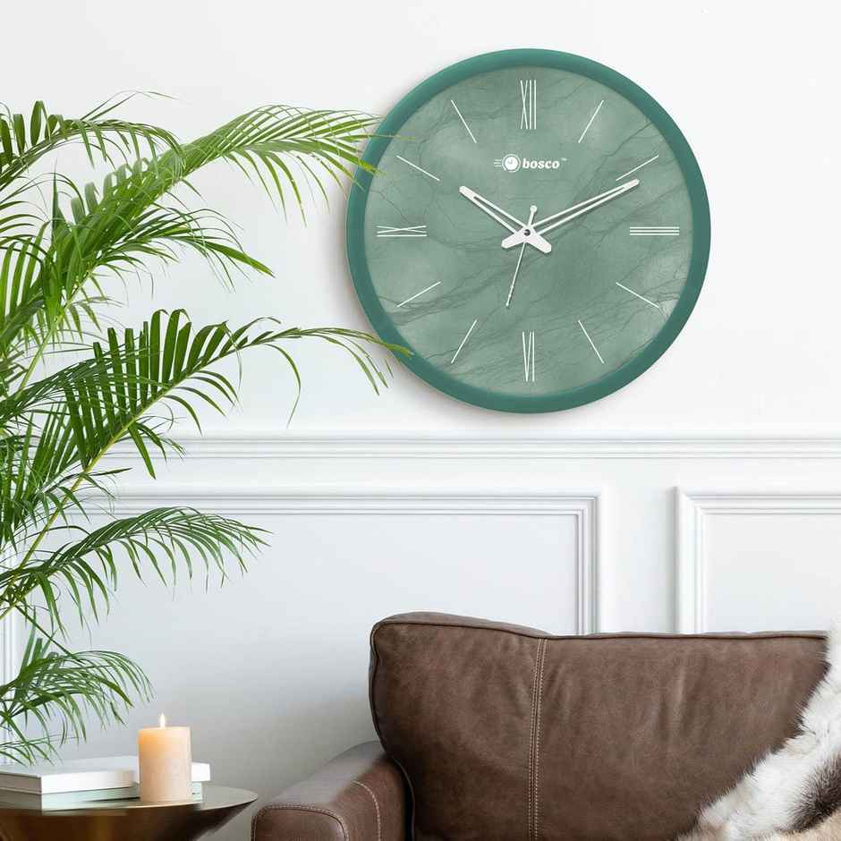 Bosco Modern Silent Sage Green Frame 30 CM Wall Clock BWC 1643