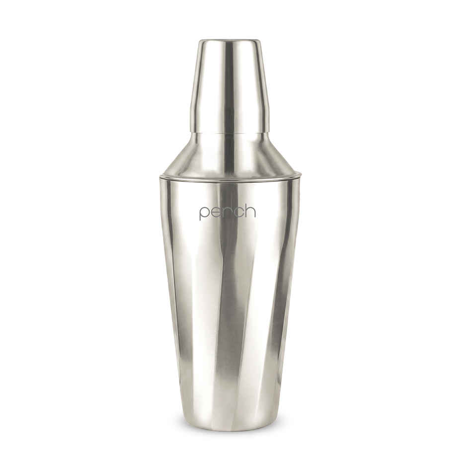 Perch Regular Twist Cocktail Shaker | 750 ml Stainless Steel | Silver