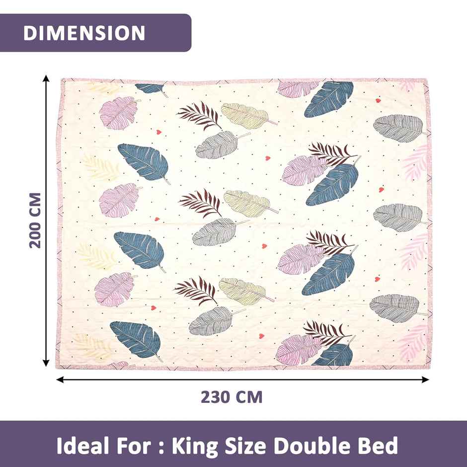 Kuber Industries 220 GSM Reversible AC Comforter for Double Bed | feather -Multicolor
