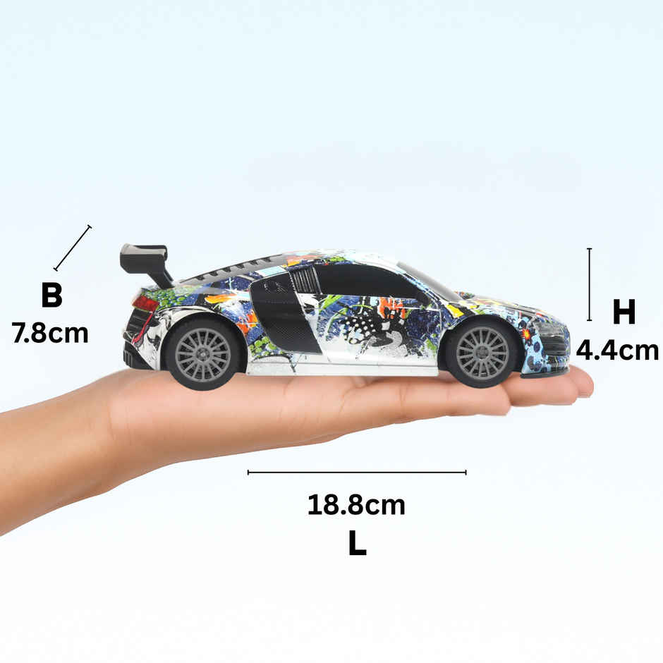 Race N Roll 1:24 Rechargeable Hi Speed Mini Remote Control Car - Aud Grafitti