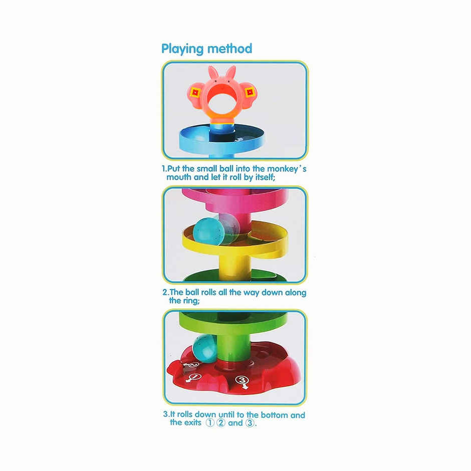 Fablue Ball Drop And Roll Swirling Tower Toy For Baby & Toddler Development Educational Toys
