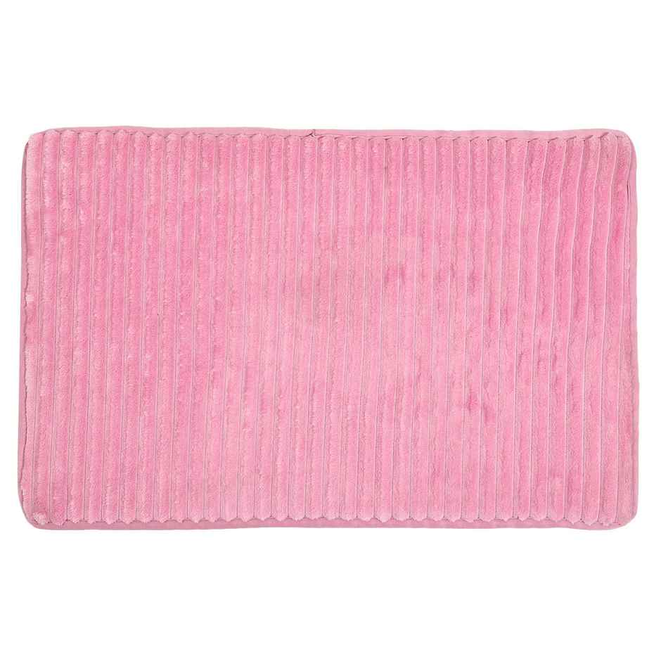 Status Ribbed Anti-Skid Foam Bath Mat | 40 x 60 cm | Pink