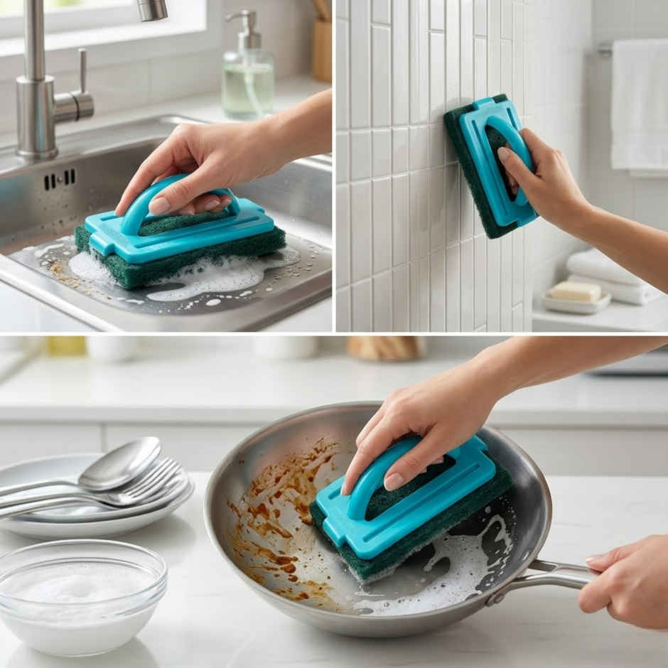 Proclean Scrubber Pad With Handle - Square