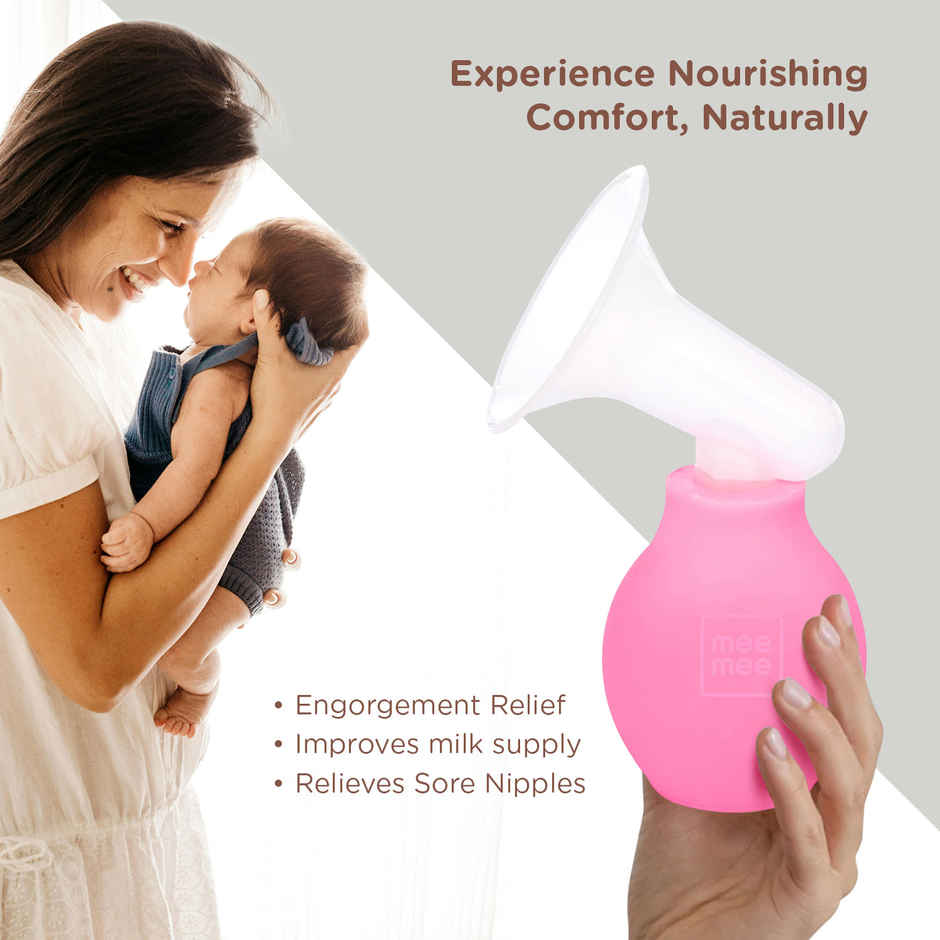 Mee Mee Compact Travel-Friendly Manual Breast Pump for Nursing and Breastfeeding