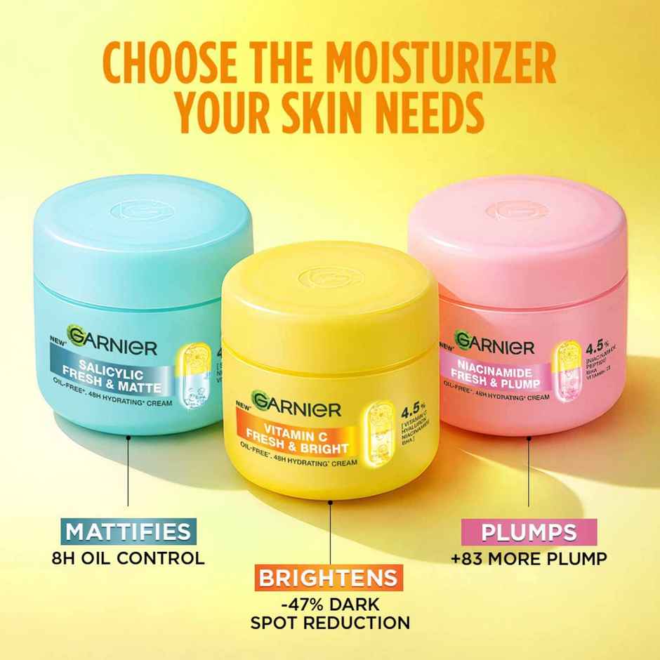 Garnier Fresh & Matte Salicylic Acid Sorbet Moisturizer, 4.5% Salicylic Acid+Niacinamide+Vit C