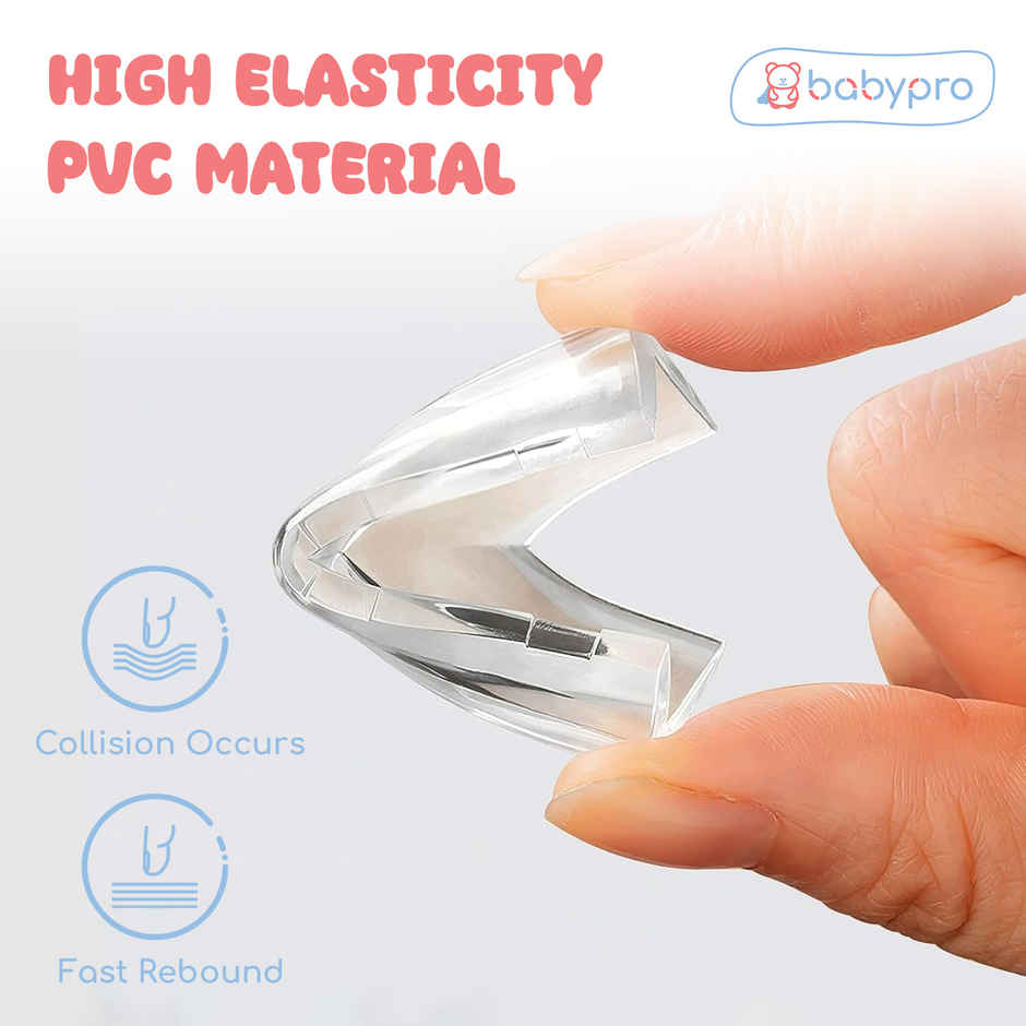 BabyPro Silicone Corner Guards for Sharp Furniture Corners | Transparent