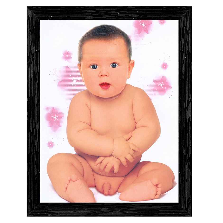 Indianara Cute Baby Painting With Fame, 10 x 13 inch - 6273BK