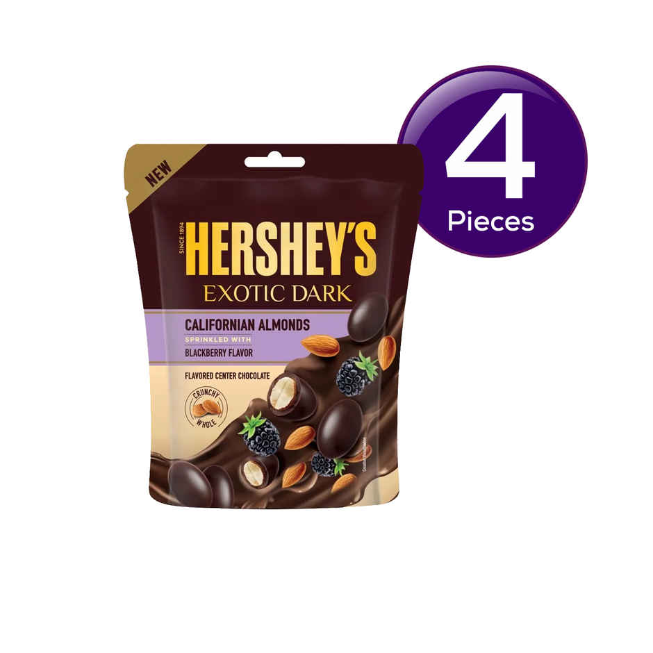 Hershey's Exotic Dark Chocolate Californian Almonds - With Blackberry Crunchy Dark Chocolate Combo