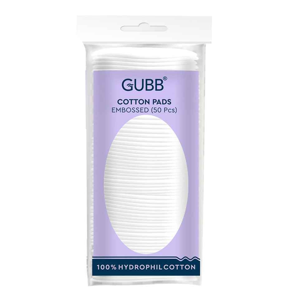 GUBB Cotton Pads Embossed | Pack Of 50