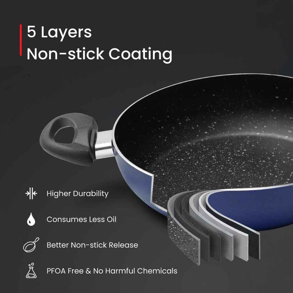 Prestige Omega Non-Stick Cookware Set | 3 Piece | Gas & Induction Compatible