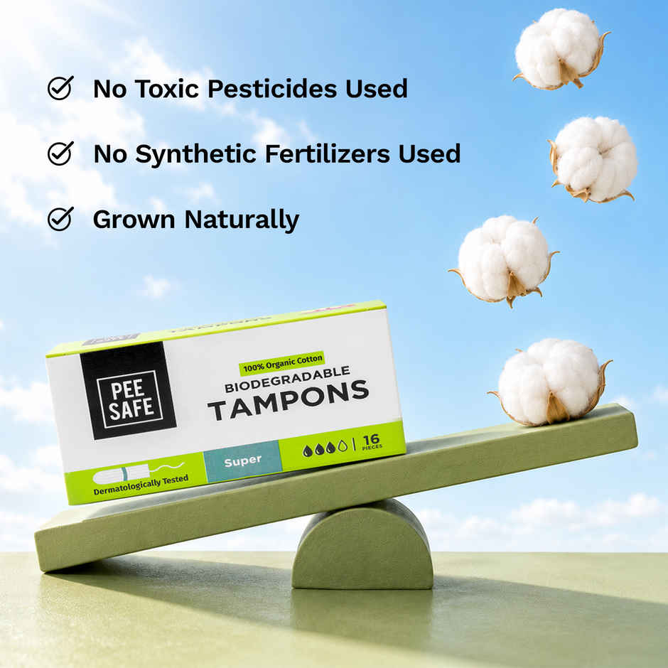 Pee Safe Super Tampons for Medium Flow | Ultra-Absorbent & Leak-Proof Protection