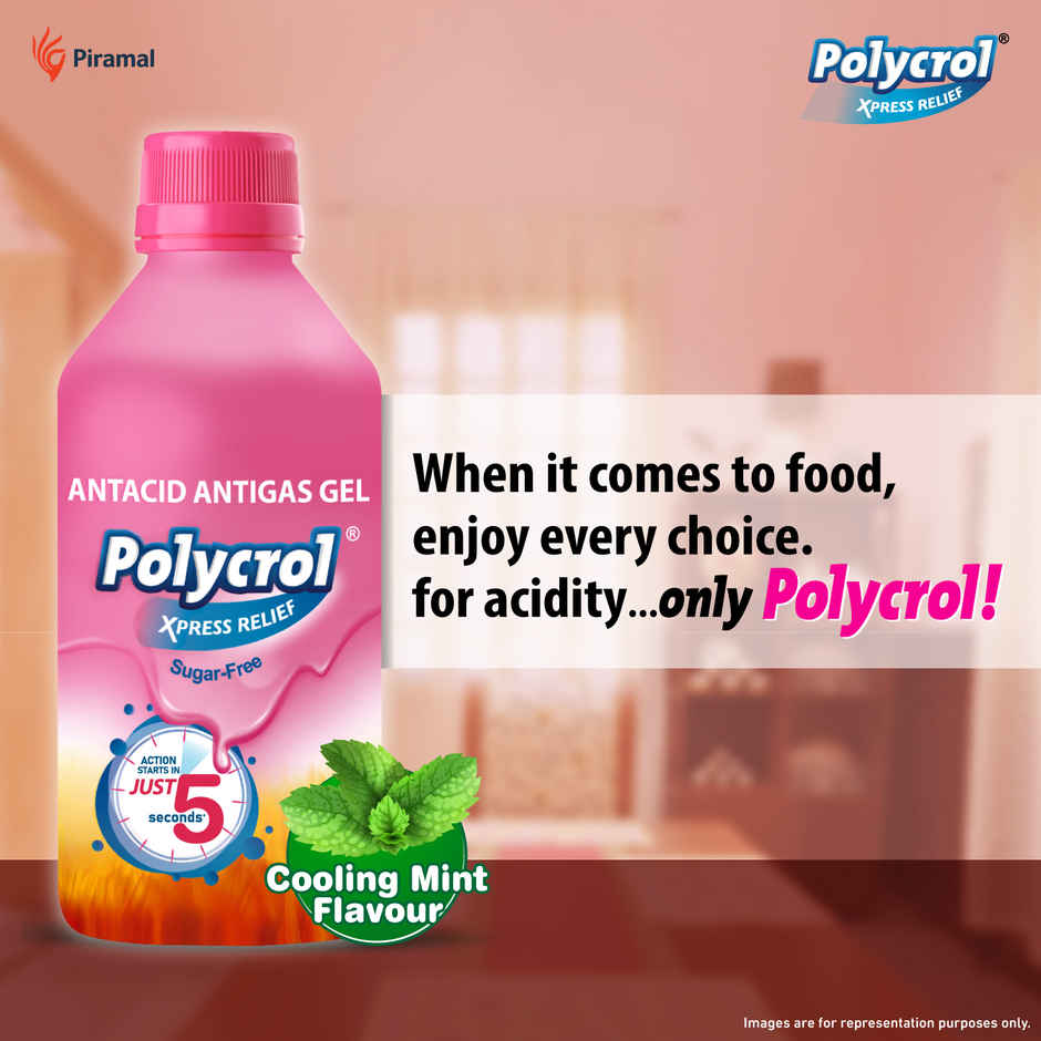 Polycrol Xpress Relief Mint Flavour Sugar Free Gel 