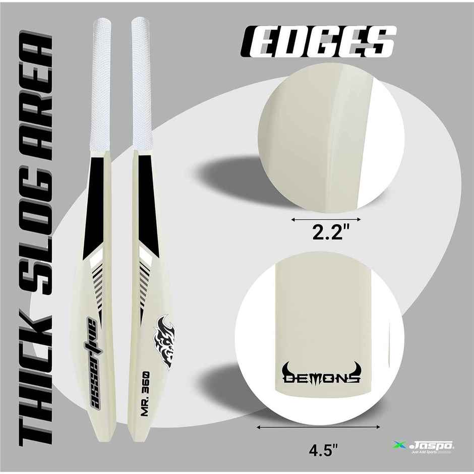 Jaspo 7 Enforcers Plastic Tennis Cricket Bat, Full Size (34 x 4.5 Inches), Heavy Duty