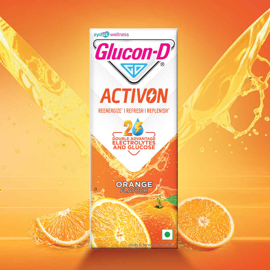 Glucon-D Activon Electrolyte Energy Drink | Orange Flavour