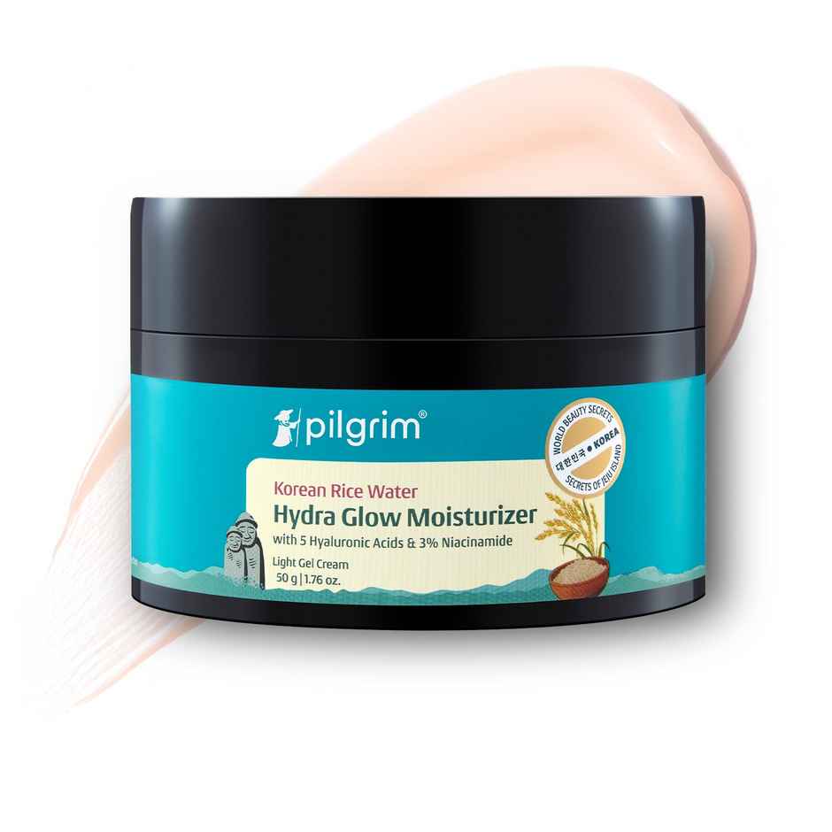 Pilgrim Korean Rice Water Hydra Glow Gel Moisturizer with Hyaluronic Acids & Niacinamide for Glowing Skin