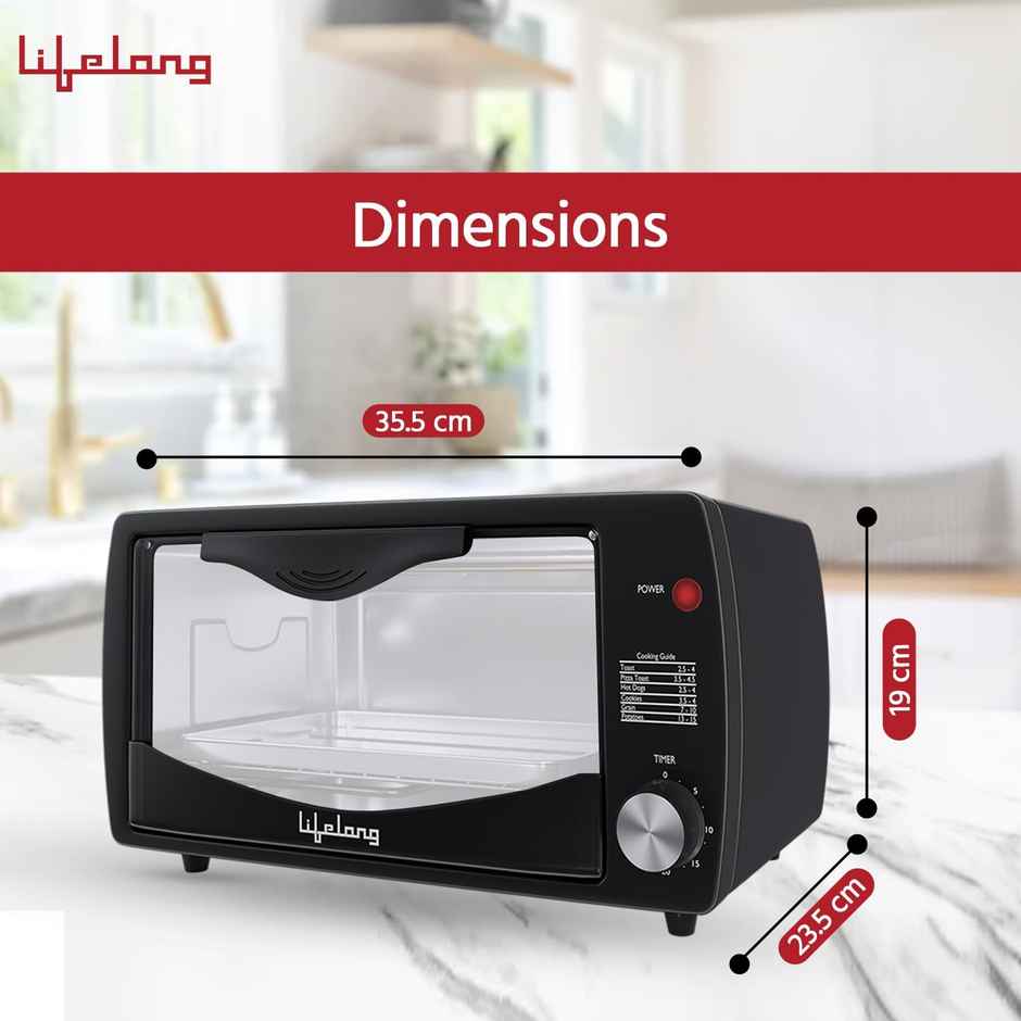 Lifelong Llot09 9 L Electric Oven - 1100 W | Auto Shut Off