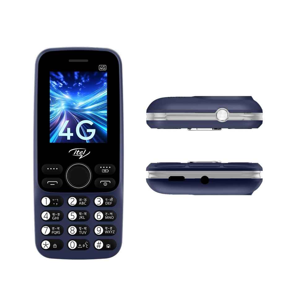 itel Super Guru 4G Keypad Mobile | 2" Display | 1000 mAh Battery | Youtube & UPI | Blue